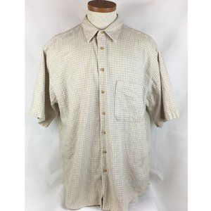 JJ Farmer Shirt Size L Beige Linen Blend